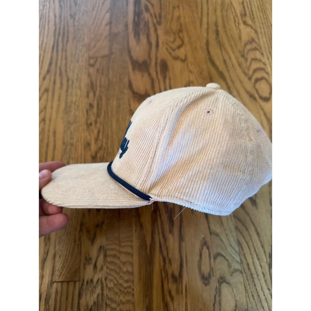 Legacy Cape May New Jersey Corduroy Snapback Hat Tan Navy Rope Cap Mens